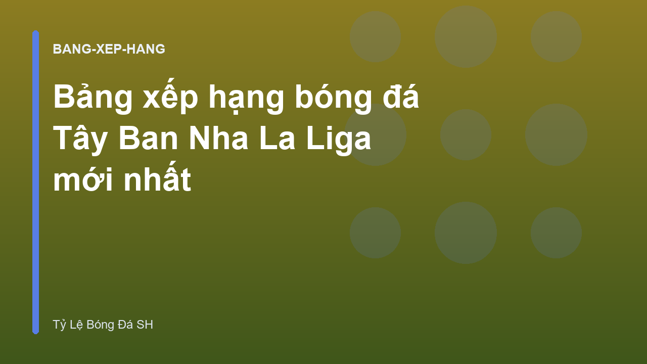 Read more about the article Bảng xếp hạng bóng đá Tây Ban Nha La Liga mới nhất