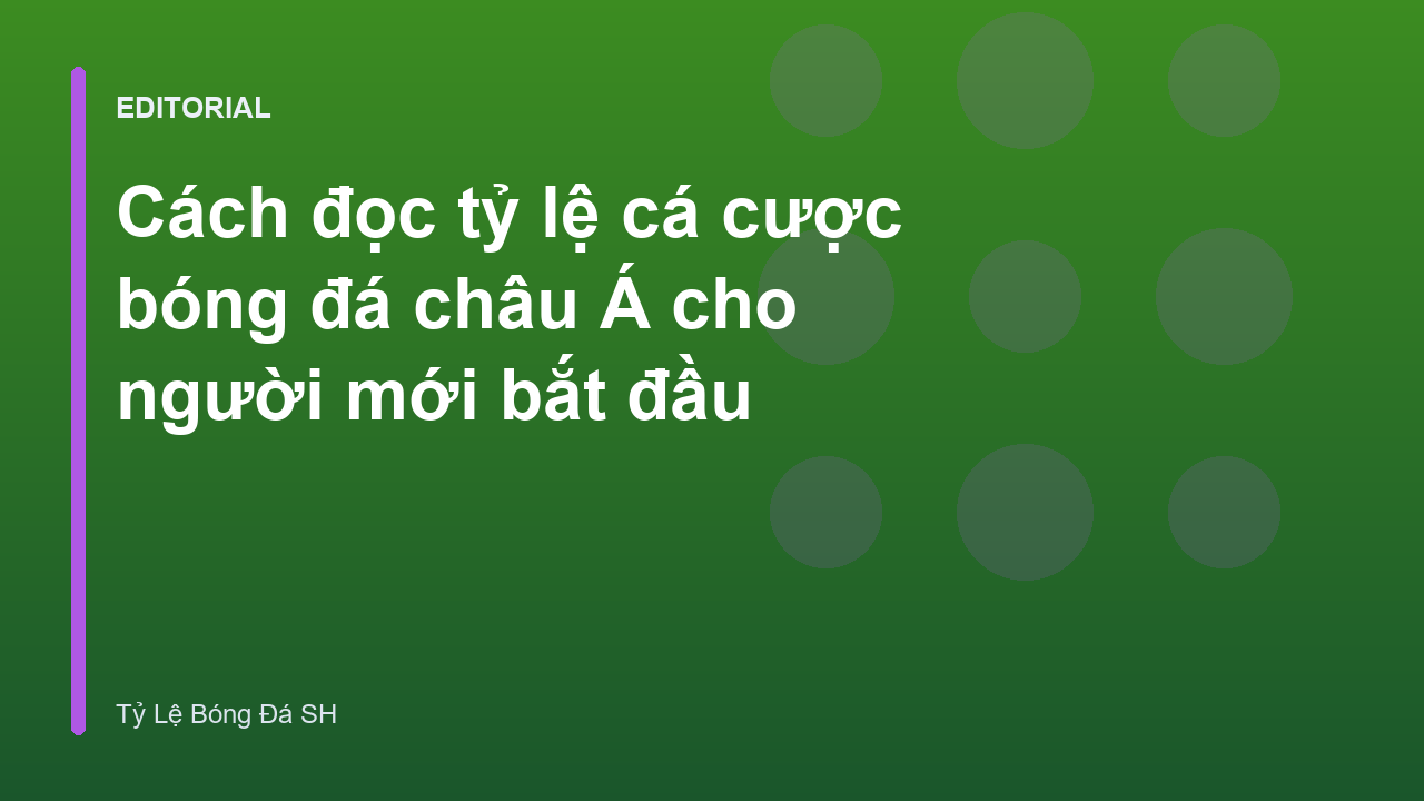 Hướng dẫn cách đọc tỷ lệ cá cược bóng đá cho người mới